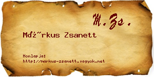 Márkus Zsanett névjegykártya