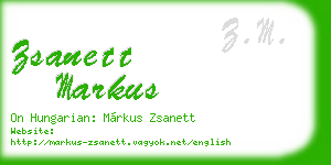 zsanett markus business card